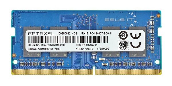 Memory RAM 1x 4GB Ramaxel SO-DIMM DDR4 2400MHz PC4-19200 | RMSA3270MB86H9F-2400